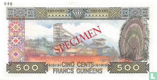 Guinea-Bissau 500 francs (Specimen) - Afbeelding 2