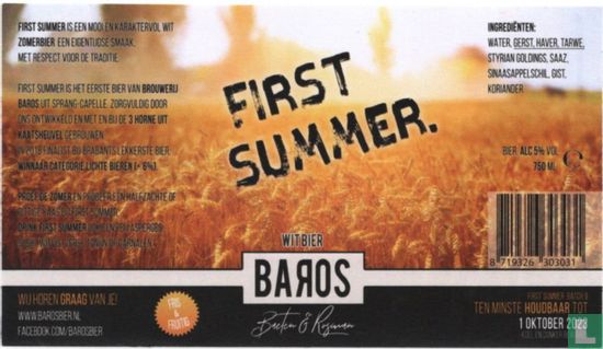 Baros First Summer (750ml)