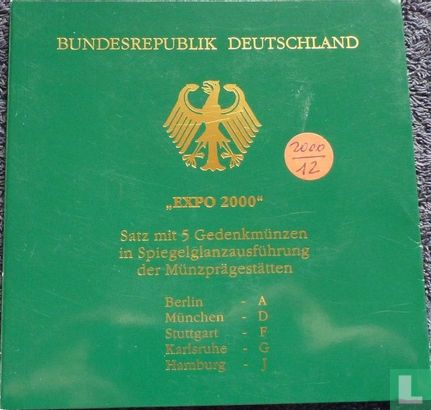 Germany mint set 2000 (PROOF) "1Expo 2000 in Hanover" - Image 1