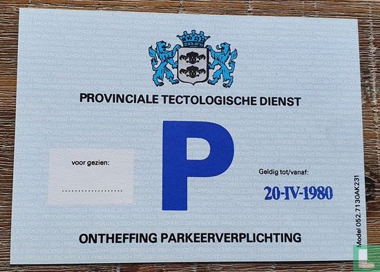 Proost Prikkels Parkeerbewijs - Image 1