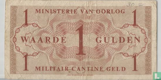 1 Guilder +/- 1954 Ministry of War (Military Canteen Money) - Image 2