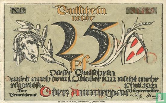 Oberammergau, Gemeinde - 25 Pfennig 1921 - Afbeelding 1