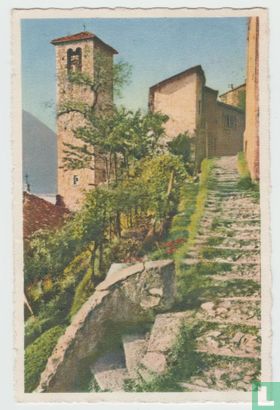 Lago di Lugano Gandria Tessin Schweiz Ansichtskarten Ticino Switzerland 1948 Postcard - Afbeelding 1