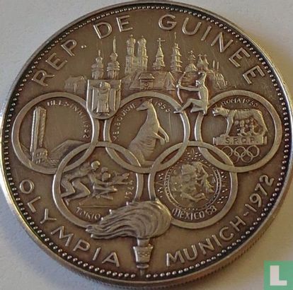 Guinee 500 francs 1969 (PROOF) "1972 Summer Olympics in Munich" - Afbeelding 2