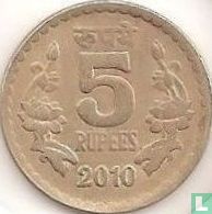 Inde 5 roupies 2010 (Calcutta) - Image 1