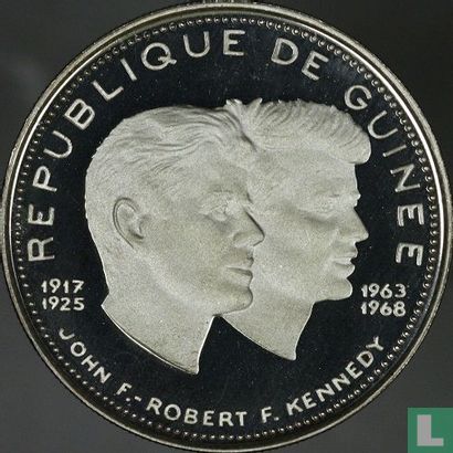 Guinee 200 francs 1970 (PROOF) "John and Robert Kennedy" - Afbeelding 2