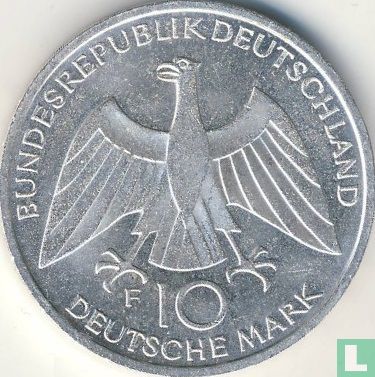 Allemagne 10 mark 1972 (F) "Summer Olympics in Munich - Partial view of the Olympic rings" - Image 2