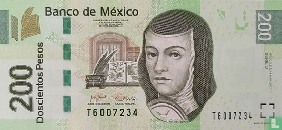 Mexiko 200 Pesos Serie D - Bild 1