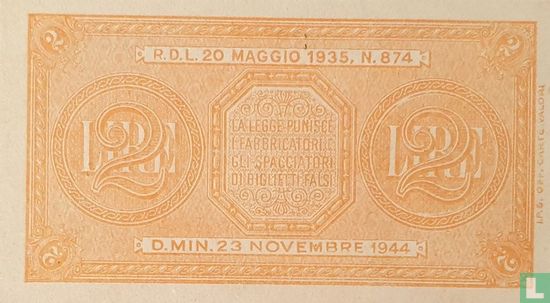 Italien 2 Lire (Signaturen Ventura / Simoneschi / Giovinco) - Bild 2