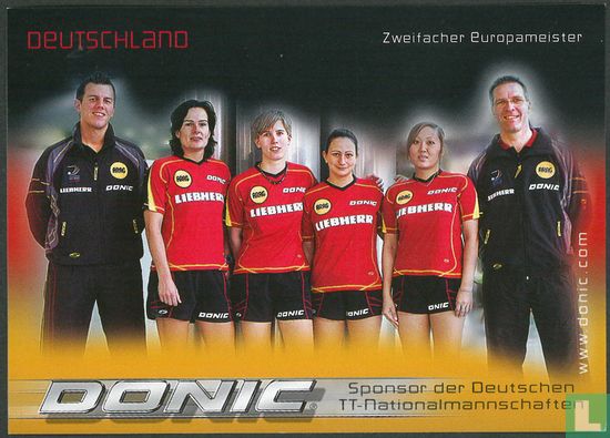 Deutschland Zweifacher Europameister Donic Sponsor der Deutschen TT-Nationalmannschaften