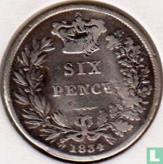 Royaume-Uni 6 pence 1834 - Image 1