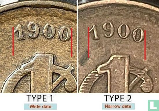 Mexico 1 centavo 1900 (type 1) - Image 3
