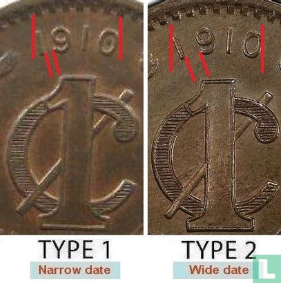 Mexico 1 centavo 1910 (type 1) - Image 3