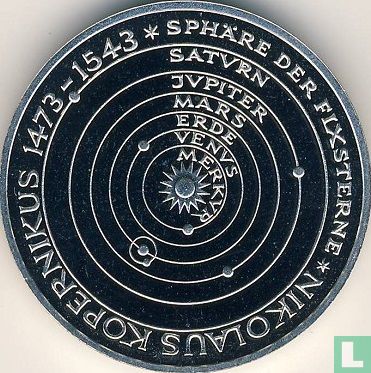 Deutschland 5 Mark 1973 (PP) "500th anniversary Birth of Nicolaus Copernicus" - Bild 2