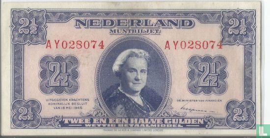 2,5 gulden Nederland  - Afbeelding 1