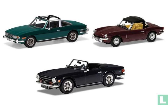 +Sporting Triumph collection. Spitfire MK3, TR6, Stag. - Afbeelding 1