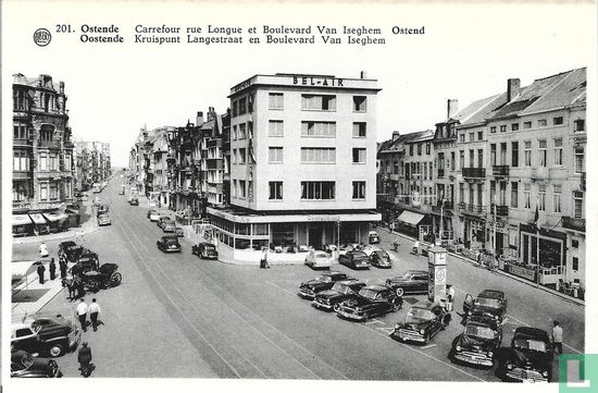 Oostende, Kruispunt Langestraat en Boulevard Van Iseghem