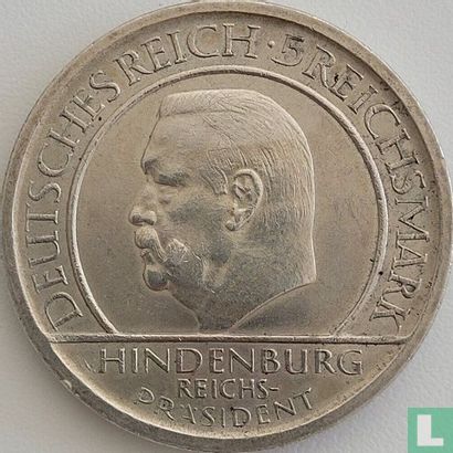 Duitse Rijk 5 reichsmark 1929 (A) "10th anniversary Weimar Constitution" - Afbeelding 2