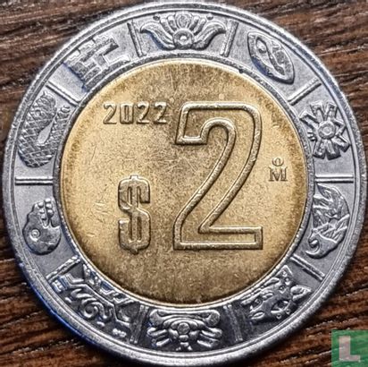 Mexique 2 pesos 2022 - Image 1
