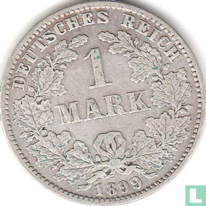 Empire allemand 1 mark 1899 (J) - Image 1