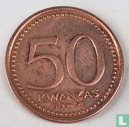 Angola 50 Kwanza 1992 "15th anniversary Angolan kwanza currency" - Bild 1