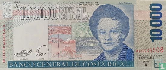 Costa Rica 10 000 colons - Image 1