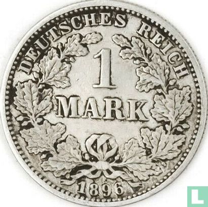 Empire allemand 1 mark 1896 (G) - Image 1