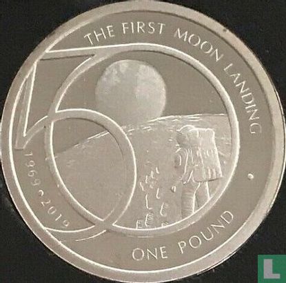 Alderney 1 pound 2019 (PROOF) "50th anniversary of the first moon landing" - Image 2
