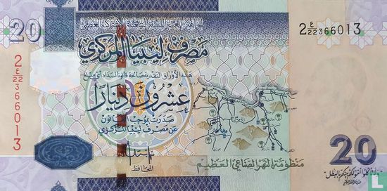 Libië 20 Dinars - Afbeelding 1