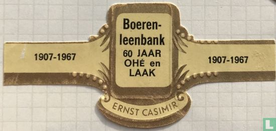 Boerenleenbank 60 jaar Ohé en Laak - 1907-1967 - 1907-1967