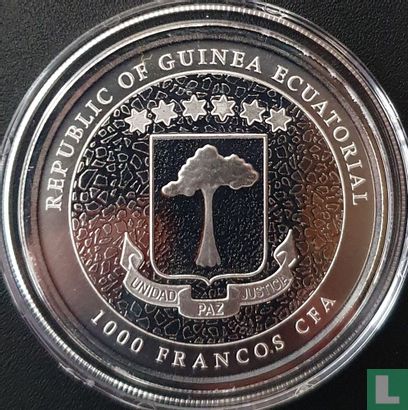 Equatorial Guinea 1000 francos 2021 (colourless) "Giraffe" - Image 2