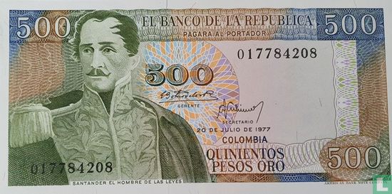 Colombia 500 Pesos Oro - Image 1
