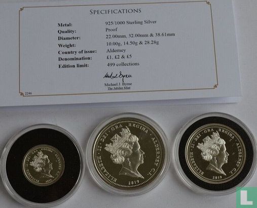 Alderney mint set 2019 (PROOF) "50th anniversary of the first moon landing" - Image 3
