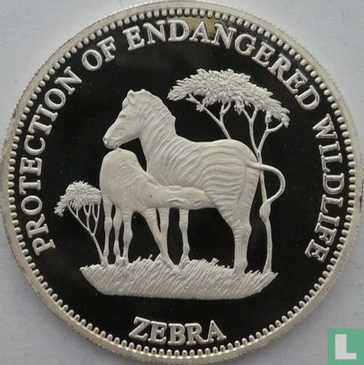 Equatoriaal-Guinea 7000 francos 1993 (PROOF) "Zebra" - Afbeelding 2