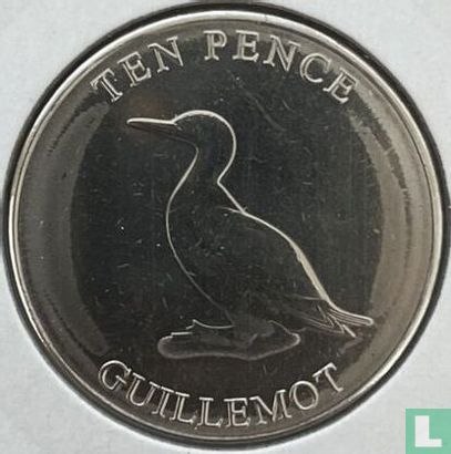 Guernsey 10 pence 2021 (kleurloos) "Guillemot" - Afbeelding 2