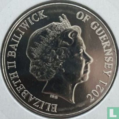 Guernsey 10 pence 2021 (kleurloos) "Hawthorn shieldbug" - Afbeelding 1