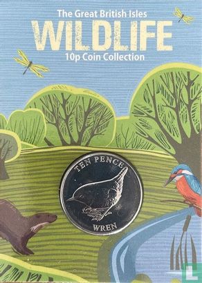 Guernsey 10 pence 2021 (folder) "Wren" - Afbeelding 1
