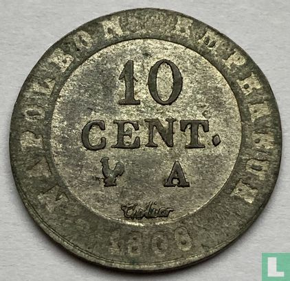 Frankrijk 10 centimes 1808 (A - misslag) - Afbeelding 1