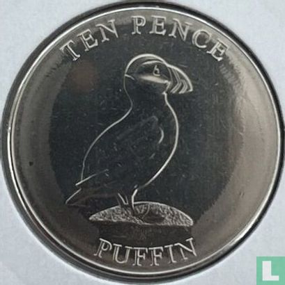 Guernesey 10 pence 2021 (non coloré) "Puffin" - Image 2