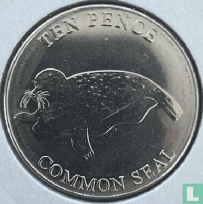 Guernsey 10 Pence 2021 (ungefärbte) "Common seal" - Bild 2