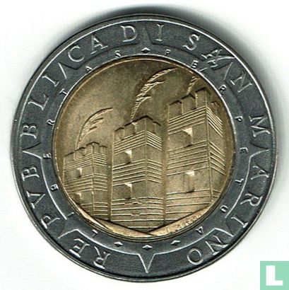 Saint-Marin 500 lire 1992 "500th anniversary Discovery of America" - Image 2