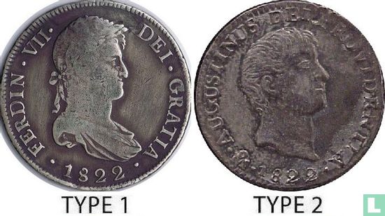 Mexique 2 reales 1822 (type 2) - Image 3