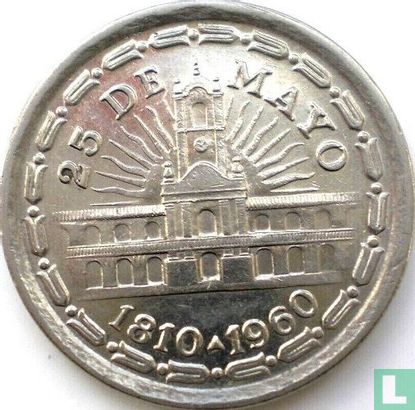 Argentinien 1 Peso 1960 (Typ 1) "150th anniversary of the May Revolution" - Bild 1