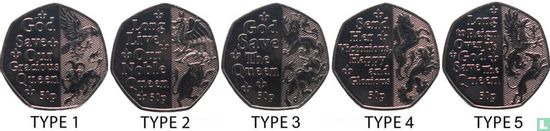 Man 50 pence 2022 (koper-nikkel - type 1) "Platinum jubilee of Her Majesty Queen Elizabeth II" - Afbeelding 3
