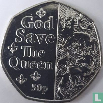 Isle of Man 50 pence 2022 (copper-nickel - type 3) "Platinum jubilee of Her Majesty Queen Elizabeth II" - Image 2