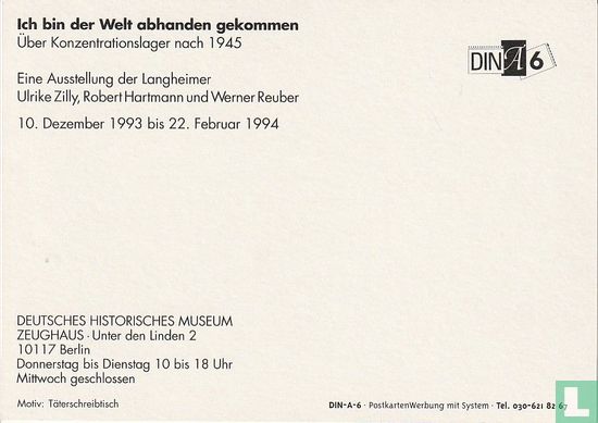 Deutsches Historisches Museum Zeughaus - Ich bin der Welt abhanden gekommen - Image 2