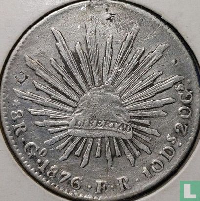 Mexique 8 reales 1876 (Go FR) - Image 1