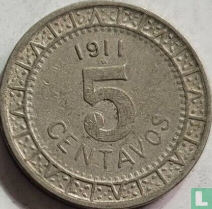 Mexico 5 centavos 1911 (type 1) - Image 1