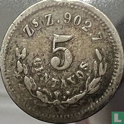 Mexico 5 centavos 1891 (Zs Z) - Afbeelding 2