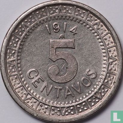 Mexique 5 centavos 1914 (type 1) - Image 1